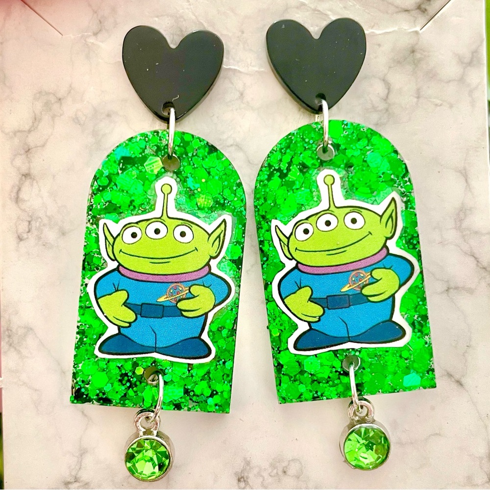 Toy Story Alien Acrylic Earrings